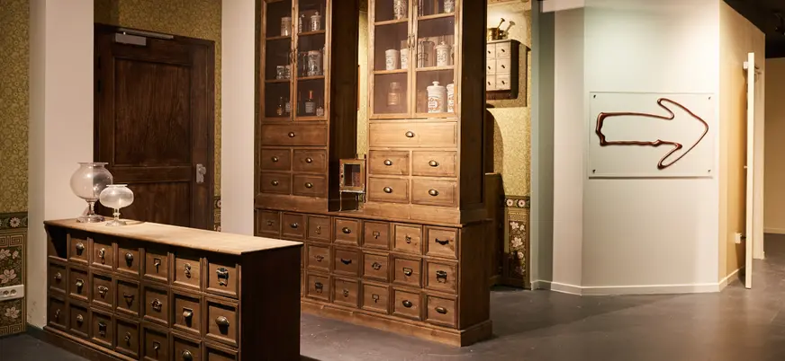 Sala con muebles antiguos de cocina, uno de los rincones más especiales del museo.