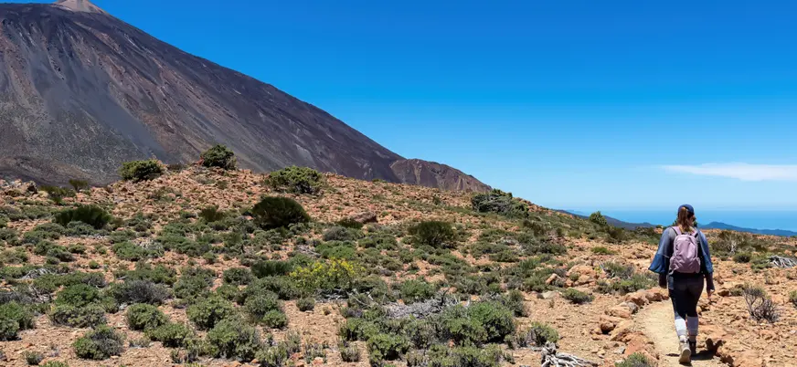 Sendero que lleva a la zona más alta del Parque Nacional del Teide.