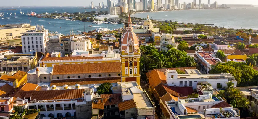 Vista aérea de Cartagenas de Indias.