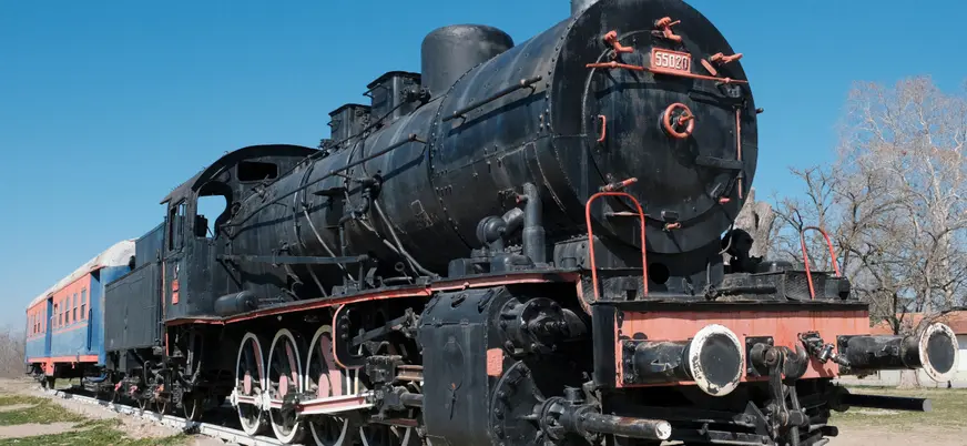 Tren que representa la estación del Orient Express en Estambul.