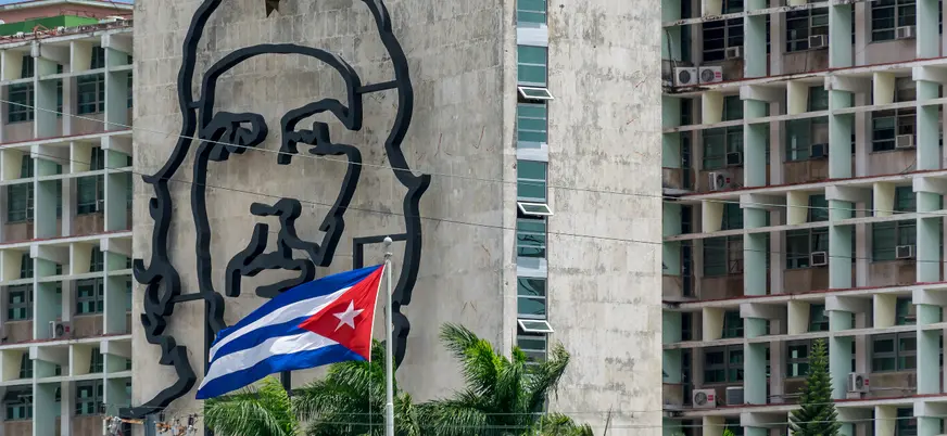La silueta del Che en la plaza de la Revolución, La Habana