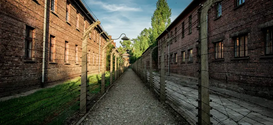 Pasillo en Auschwitz I, Polonia