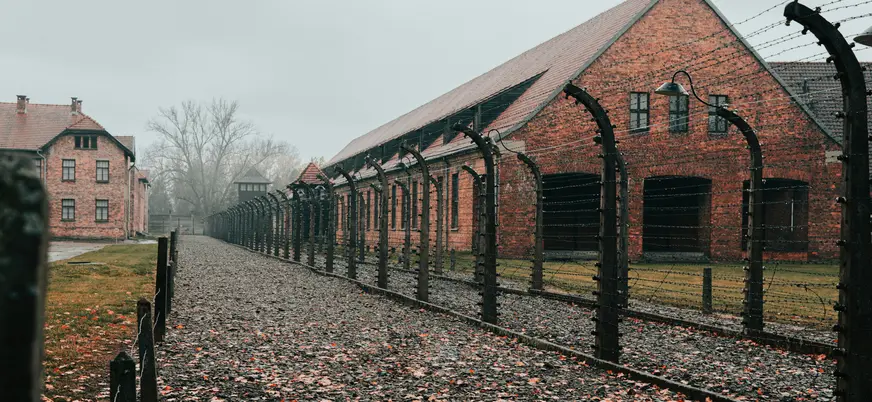 Barracón en el campo de concentración de Auschwitz-Birkenau