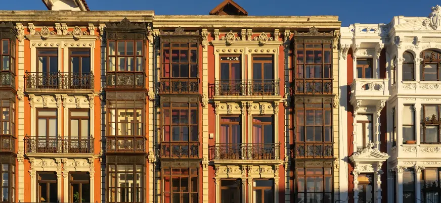 Fachadas del casco histórico de Avilés