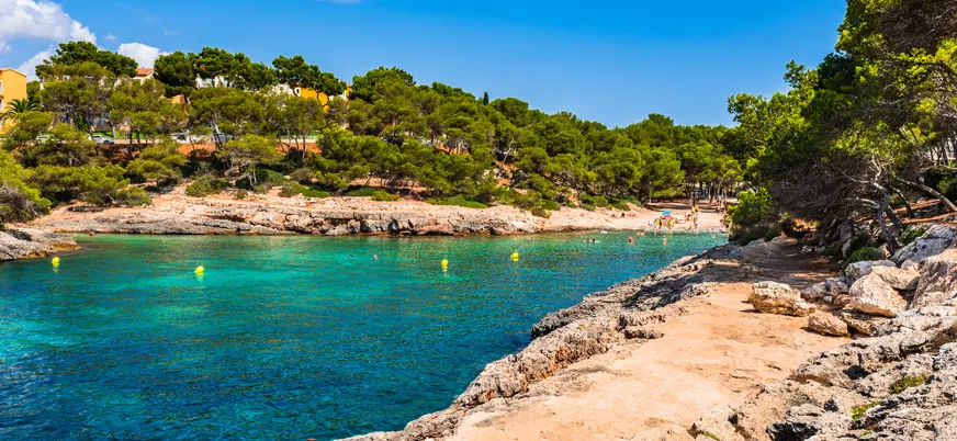 Vista de Cala Barca Trencada en Mallorca