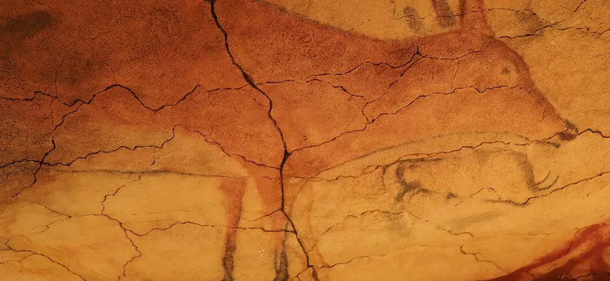 Pintura rupestre de una cierva roja, Neocueva de Altamira