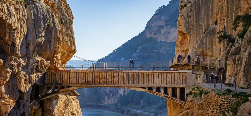 Puente de los Gaitanes sobre el río Guadalhorce en el Caminito del Rey, Málaga