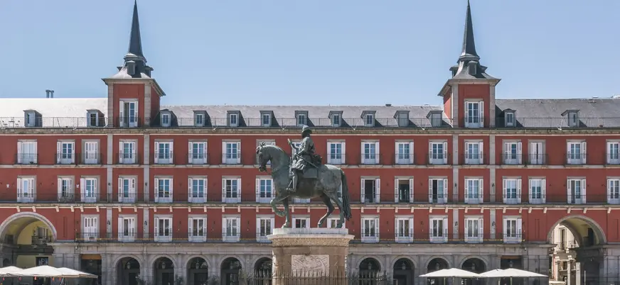 Estatua ecuestre de Felipe III en la Plaza Mayor de Madrid
