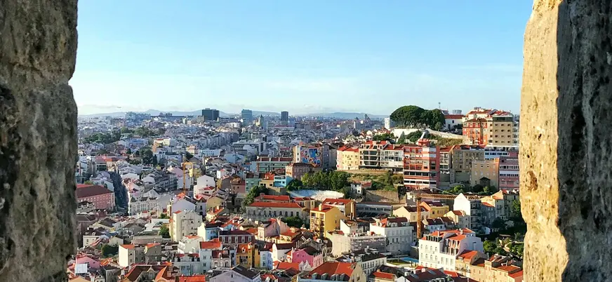 Vista panorámica de Lisboa desde el castillo de San Jorge