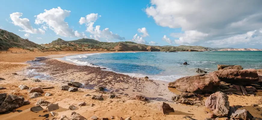 Detalle de la Cala Pregonda en Menorca