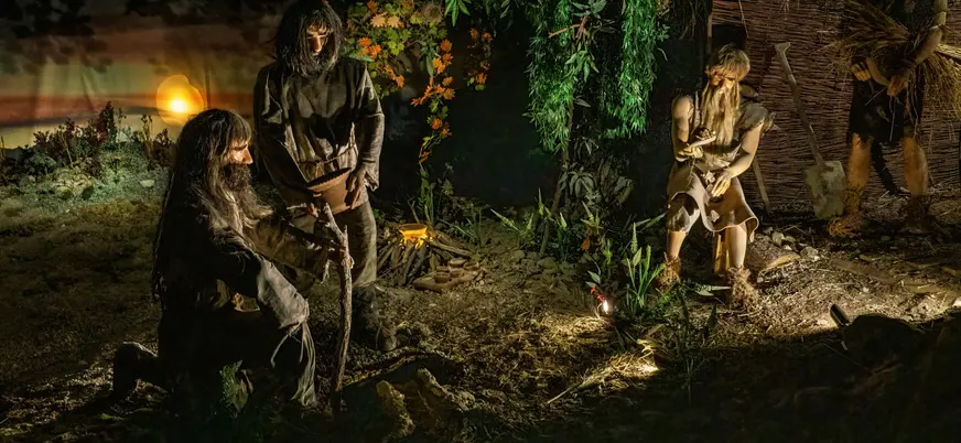 Escena figurativa con mineros en las Minas de Sal de Wieliczka