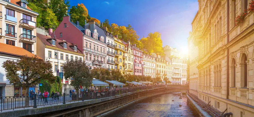 Karlovy Vary junto al río Teplá