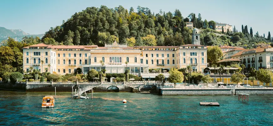 Fachada del Grand Hotel Villa Serbelloni en Bellagio, Lago de Como