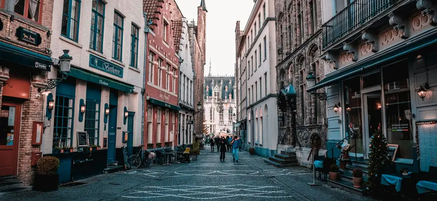 Calle centro histórico de Brujas