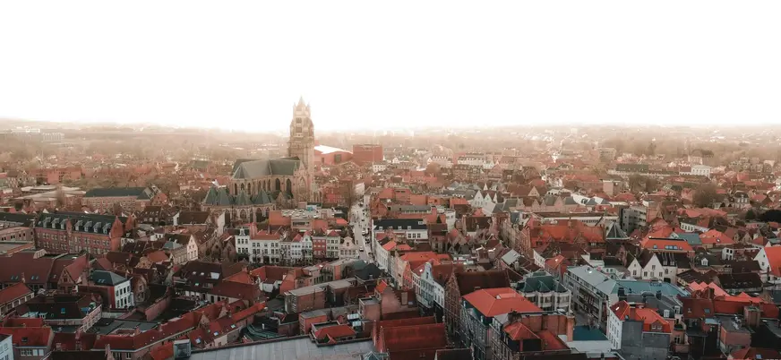 Vista panorámica de la ciudad de Brujas