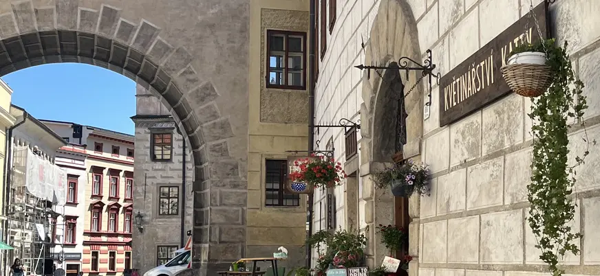 Calles del complejo del Castillo Český Krumlov, República Checa