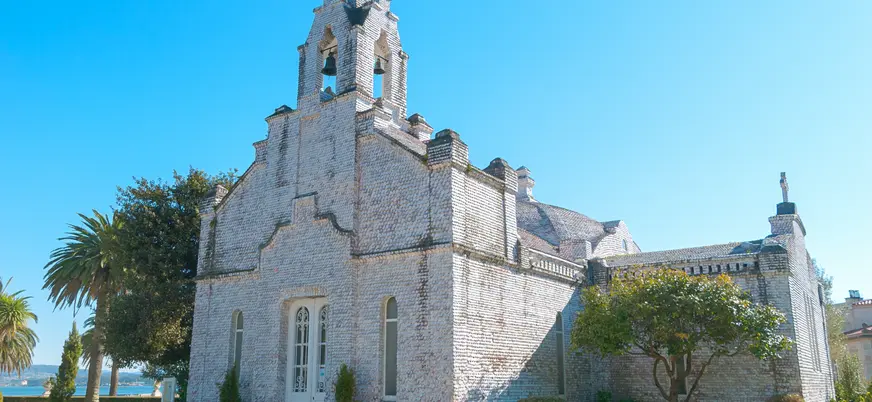 Capilla de las conchas, isla de la Toja, Pontevedra, Galicia, España