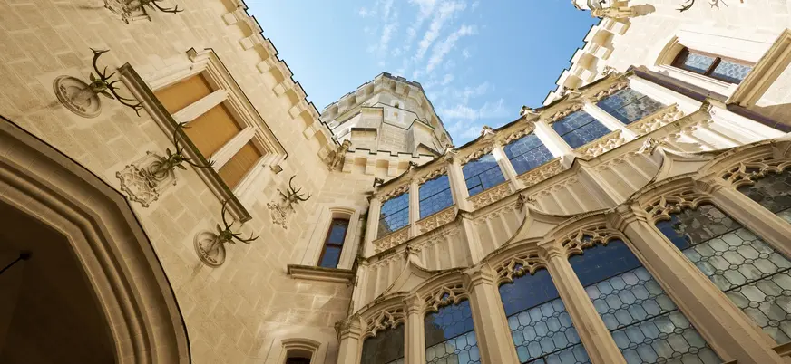 Castillo histórico de Hluboká en Bohemia, República Checa