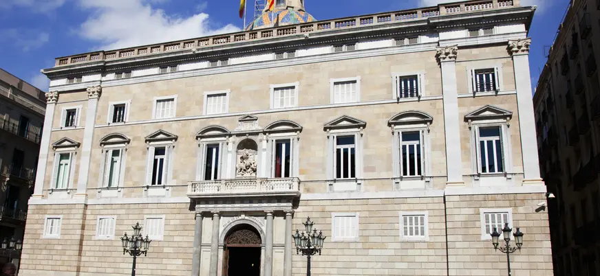 Fachada del Palau de la Generalitat de Catalunya en Barcelona