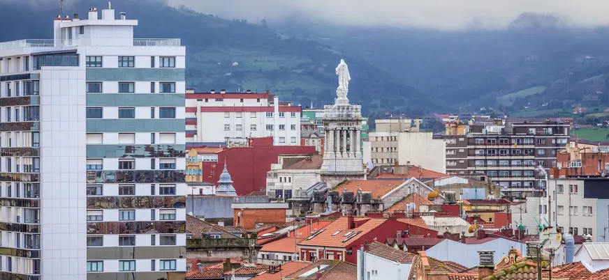 Vista urbana de la ciudad Gijón
