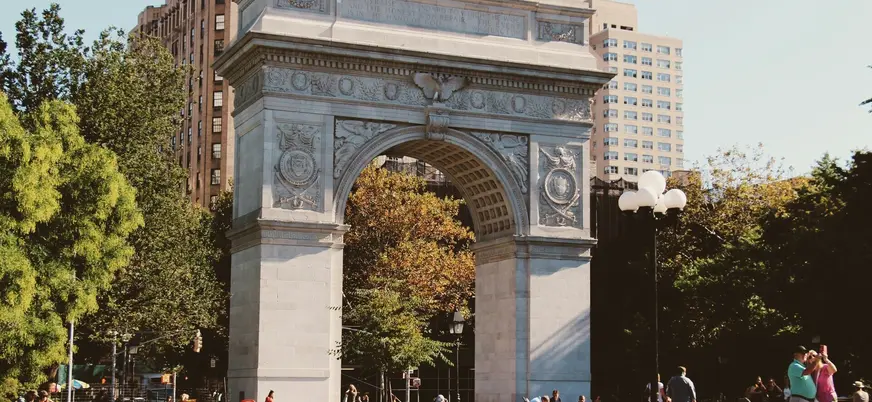 Arco de Washington Square en Greenwich Village, Manhattan, Nueva York