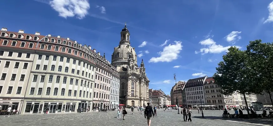 plaza neumarkt mercado nuevo Dresde Alemania