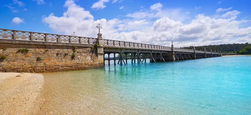 puente de la Isla de la Toja, Pontevedra, Galicia, España