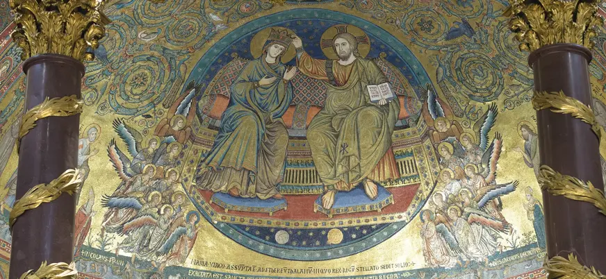 Mosaico de la Coronación de la Virgen en la Basílica de Santa María la Mayor
