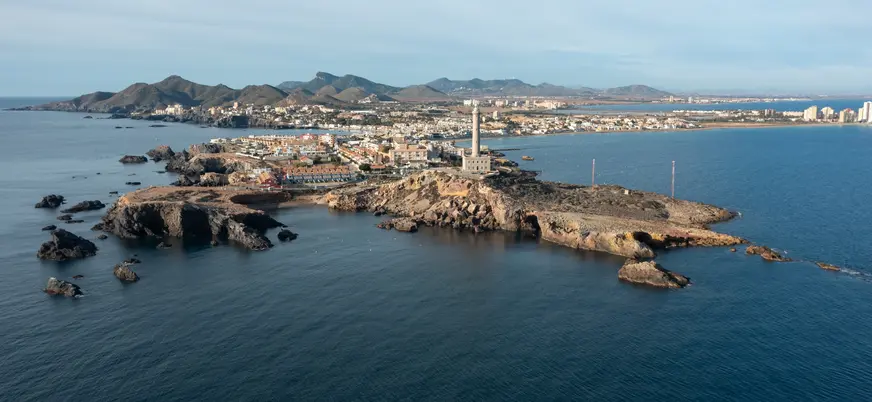 Vista aérea Cabo de Palos Cartagena, Murcia