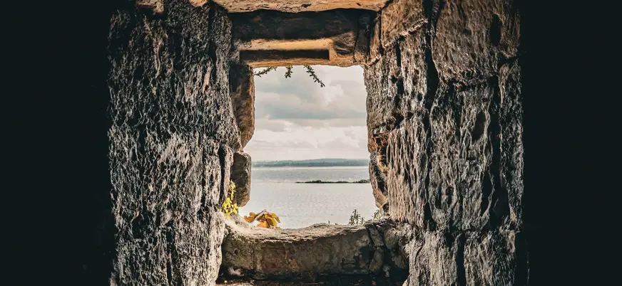 vista del mar firth of forth desde la isla de inchcolm