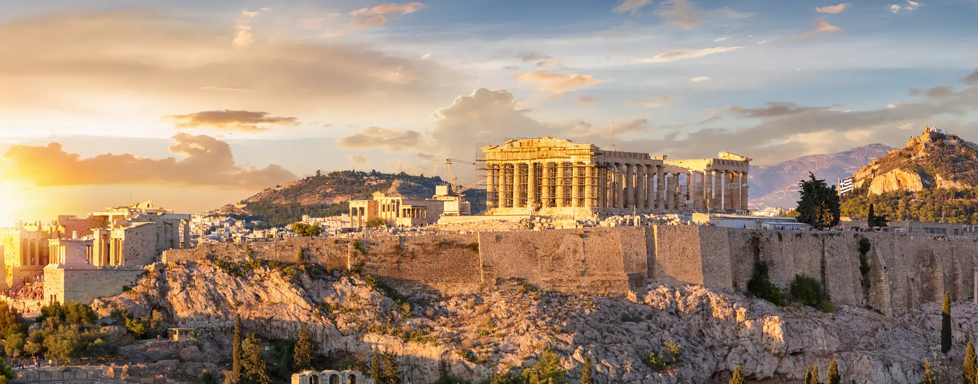 Templo del Partenón en lo alto de la colina en la Acrópolis de Atenas - Visita Guiada por Acrópolis y la antigua Atenas - Excursiones y Cruceros Buendía Grecia