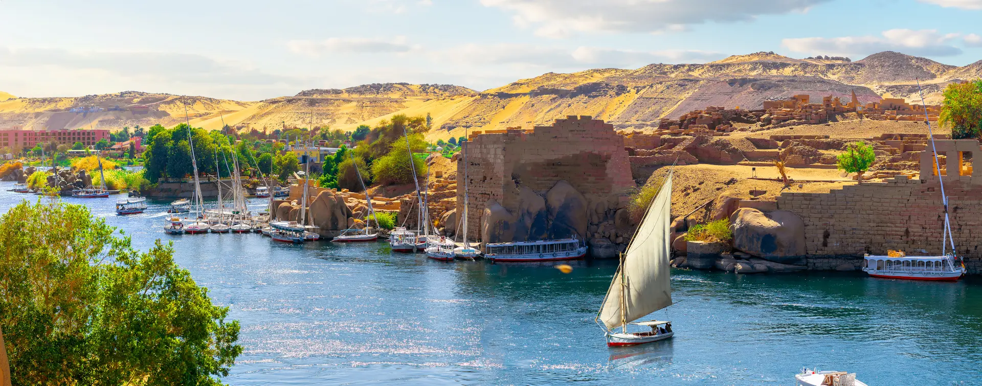 Vista del Gran Nilo en Asuán - Visitas guiadas, excursiones, free tours Asuán - Buendía