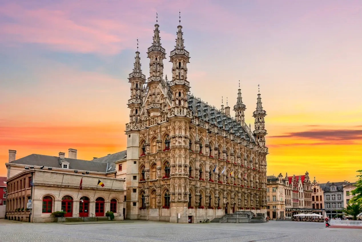 Catedral y Ayuntamiento en la gran plaza de Lovaina - Free Tour Lovaina imprescindible - Visitas guiadas y Excursiones Buendía Bélgica