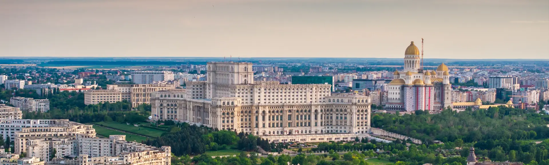 Vista panorámica de Bucarest, una de las ciudades más importantes de Rumanía.