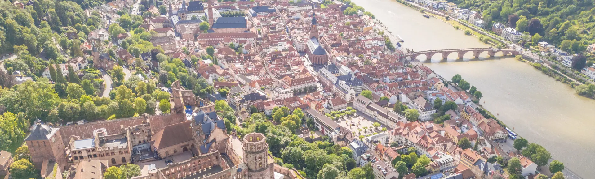 Panorámica de Heidelberg, ciudad clave de Alemania.