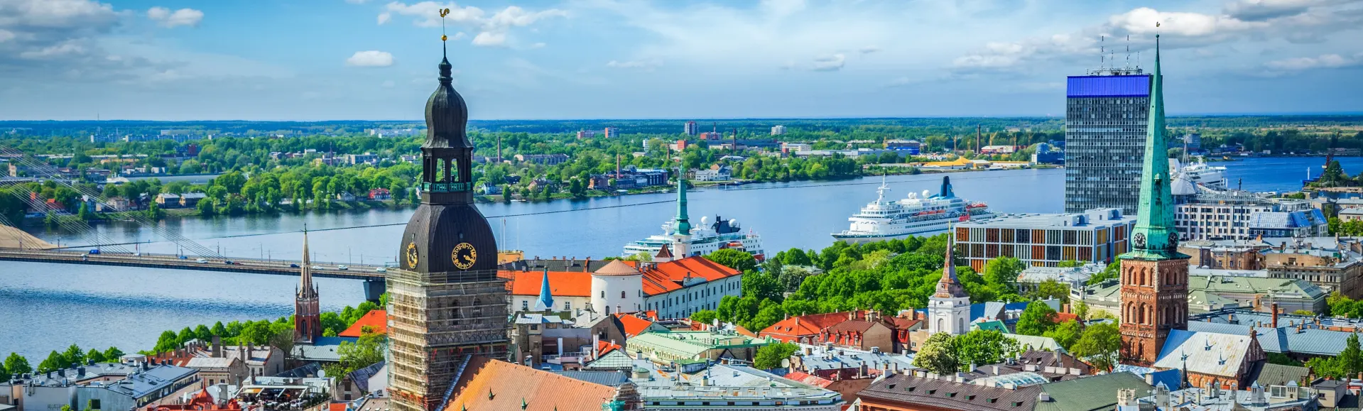 Vista áerea de Riga, uno de los destinos más visitados de Letonia