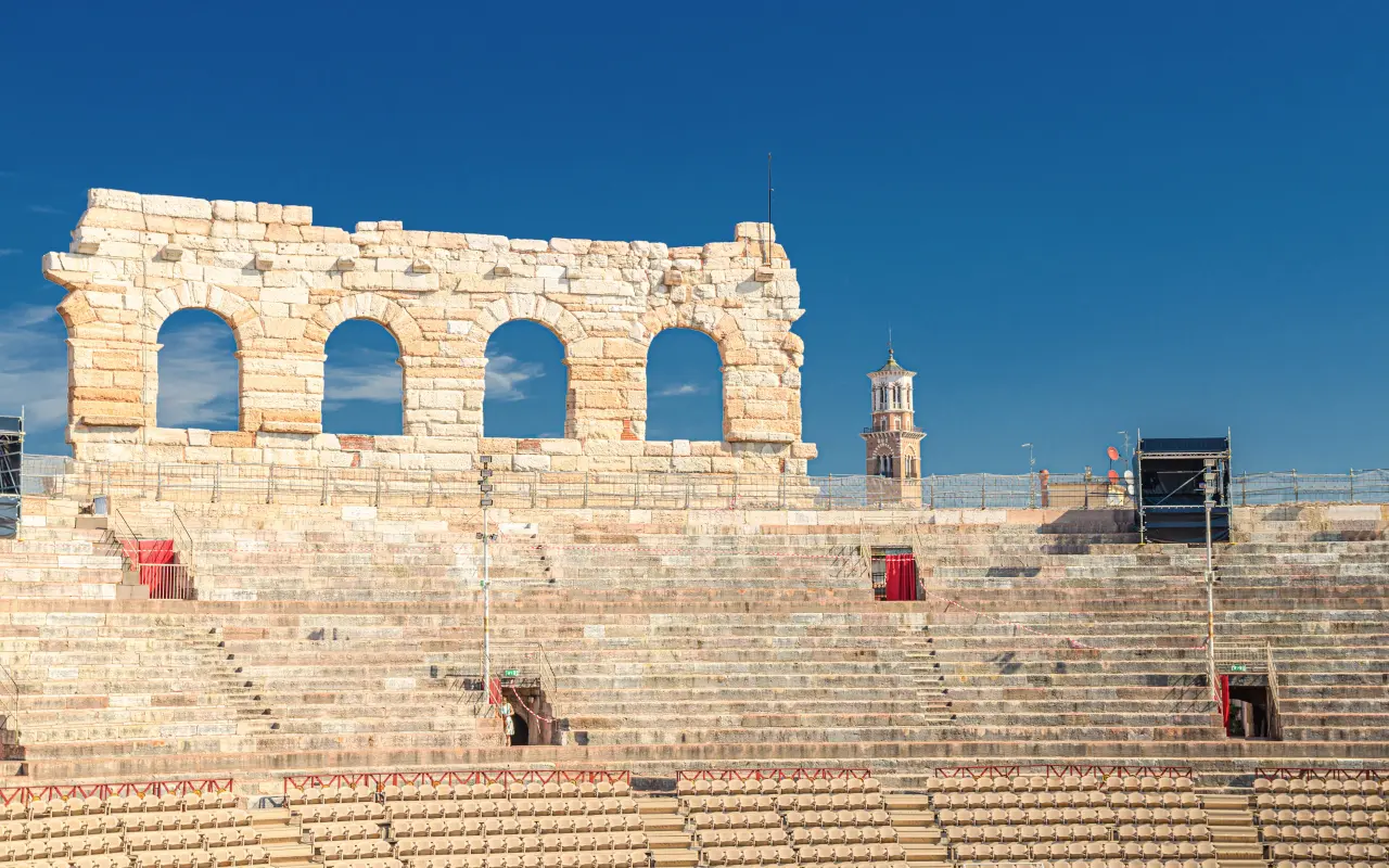 Detalle del interior del Arena de Verona, uno de los mejores conservados del mundo.