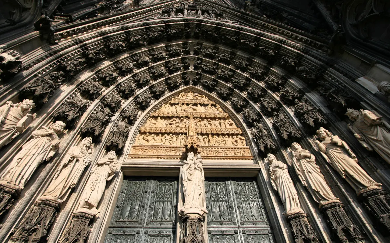 Detalle de la Catedral de Colonia, el edificio religioso más importante de la ciudad.