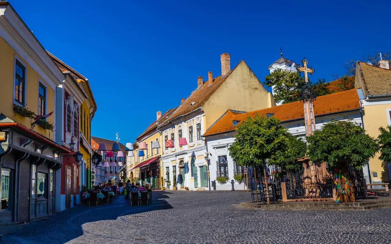 Centro histórico de Szentendre en Hungría, a pocos km de Budapest, en la curva del Danubio.