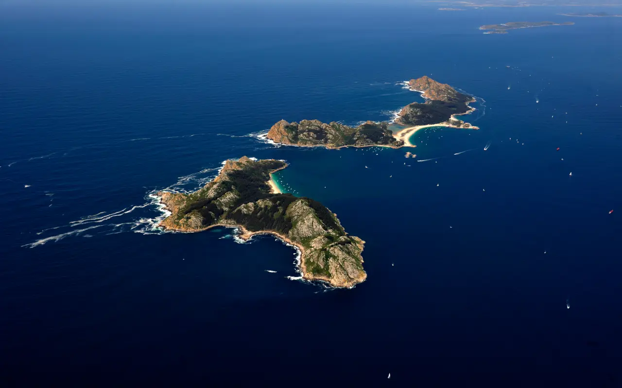 Imagen aérea de la Isla de Ons