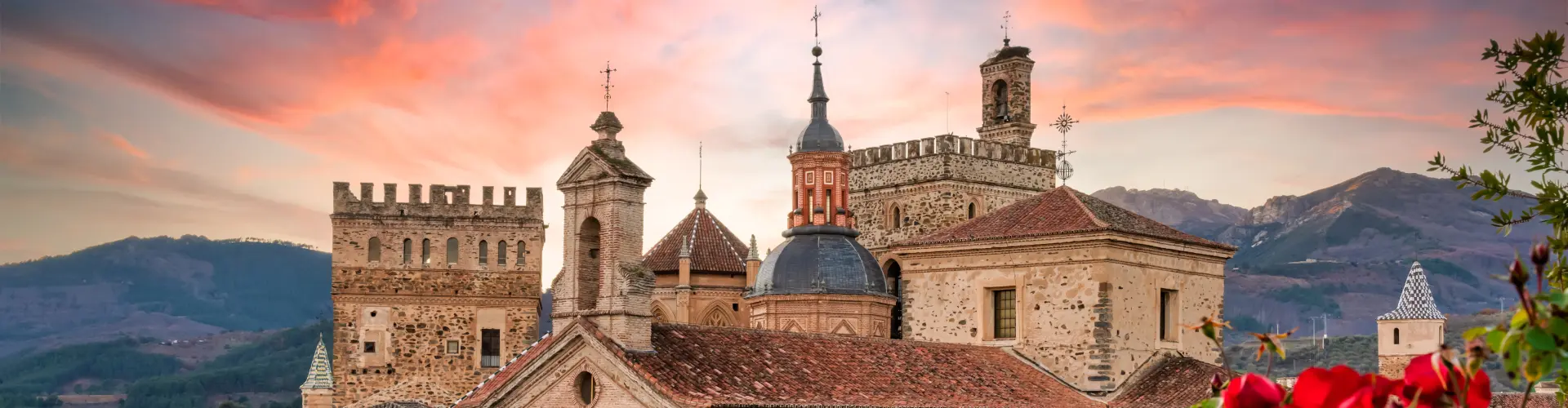 Vistas del atardecer en la provincia de Cáceres