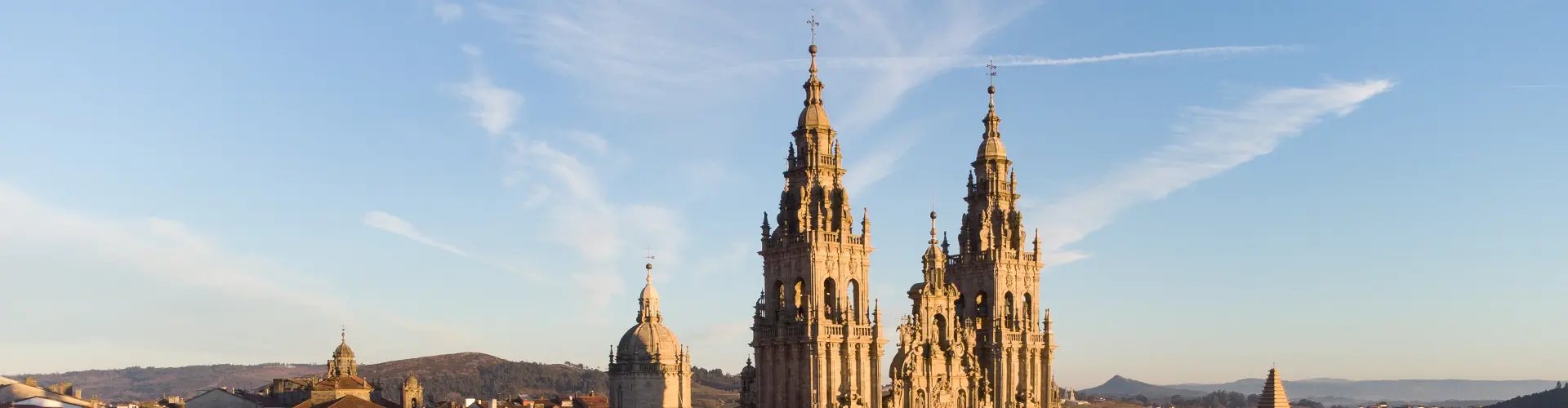 Vista de la parte superior de la catedral de Santiago