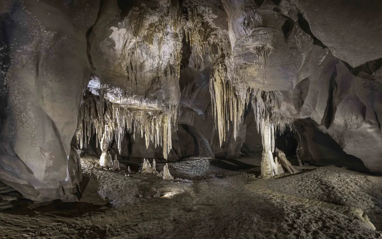 Rocas, texturas y relieves emergen del suelo como esculturas naturales. Un espectáculo íntimo, lejos del ruido de la superficie.