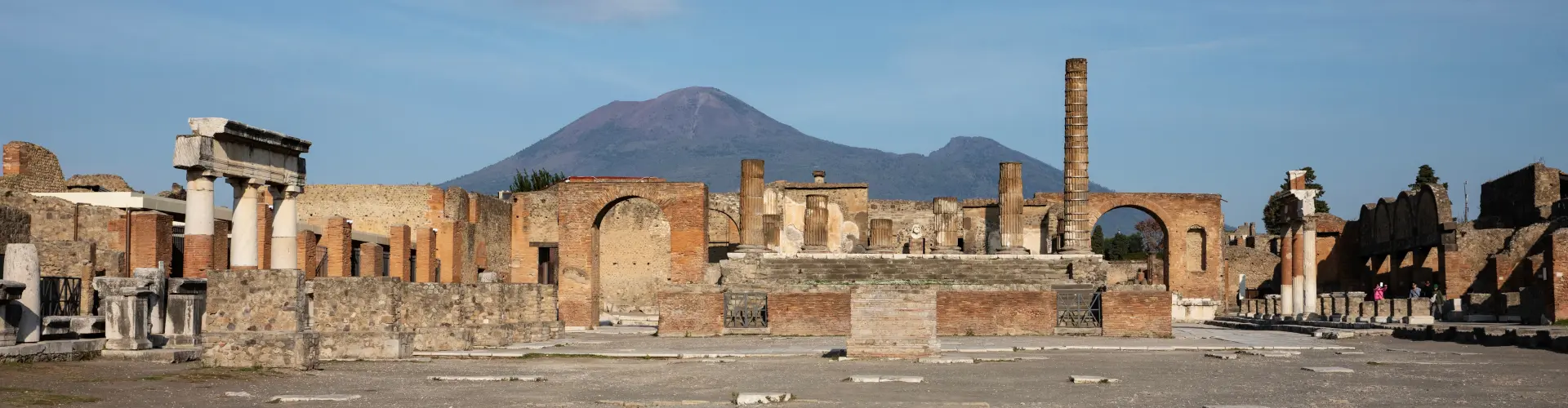 La antigua ciudad de Pompeya, destruida por la erupción del Vesubio.