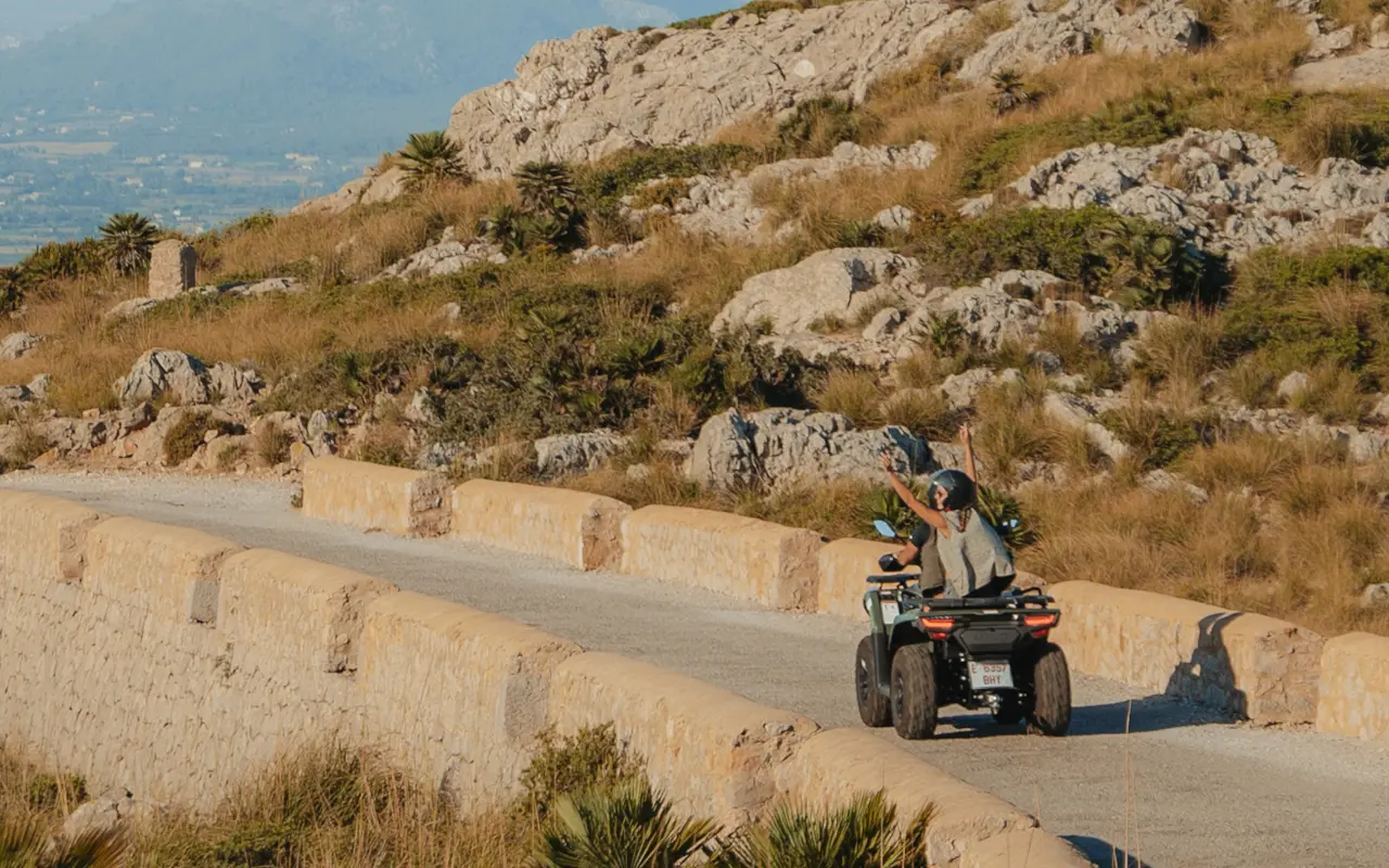 Paisajes de mallorca que se recorrerán desde Alcudia en quad.