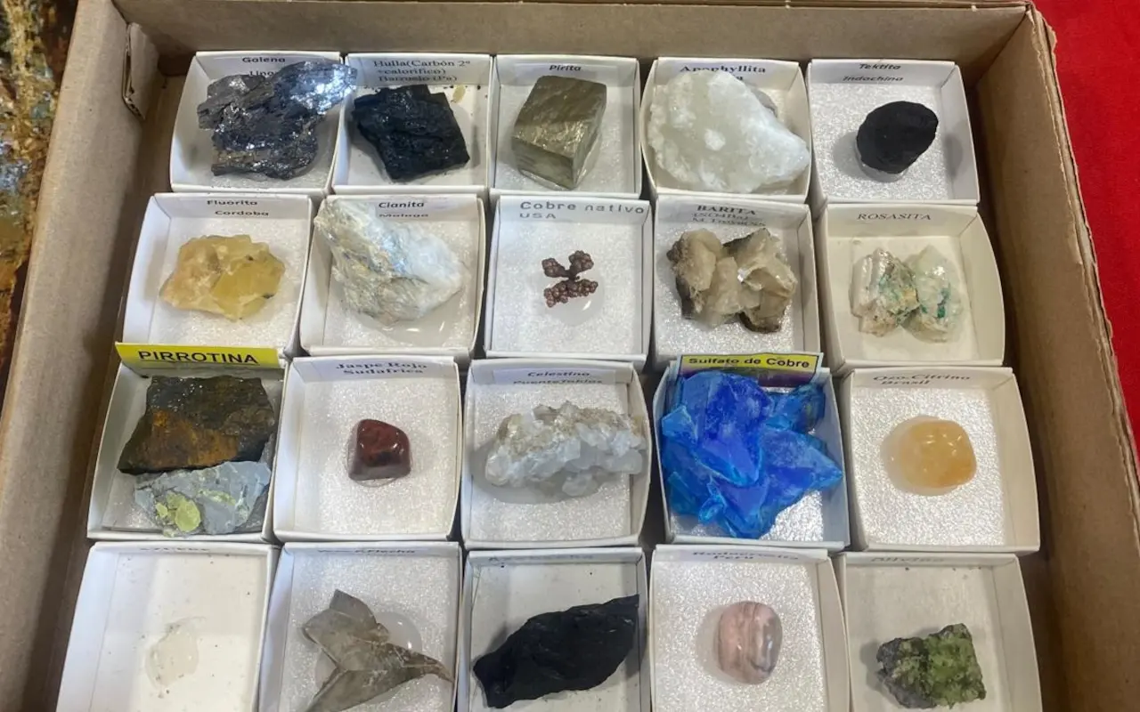 Diferentes tipos de minerales que se verán durante esta actividad.