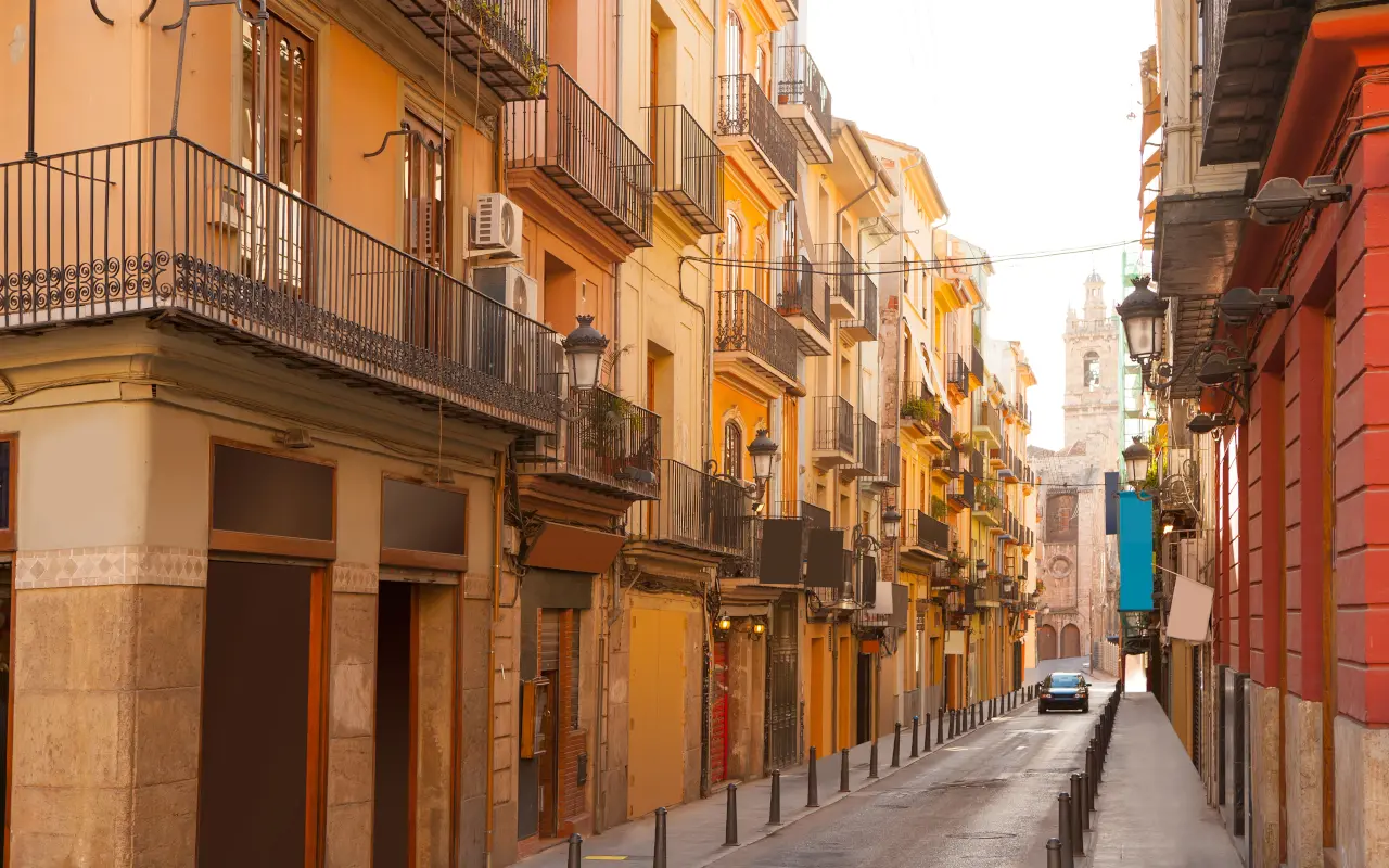 Casco viejo de la ciudad mediterránea de Valencia