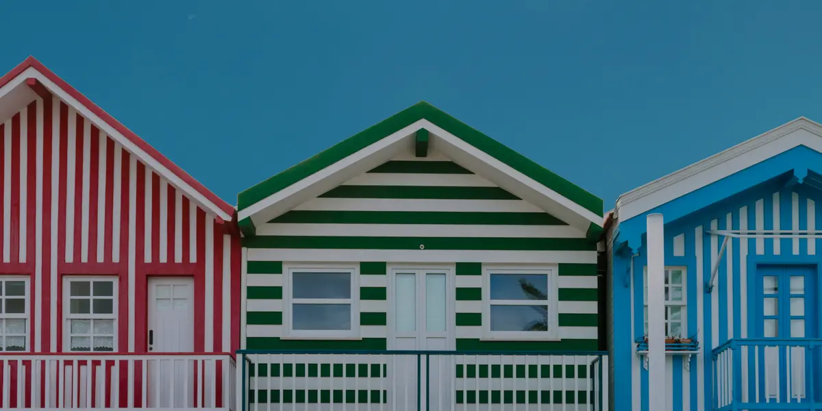 Costa nova y sus casas de rayas de colores