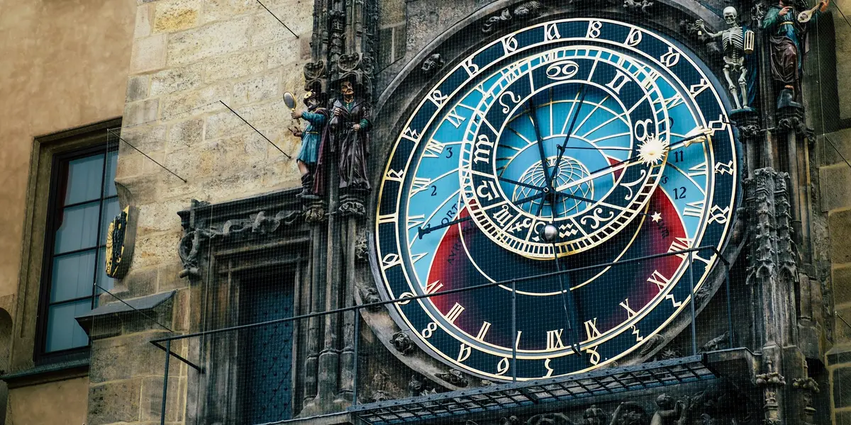 Imagen detalle del reloj astronómico en Praga