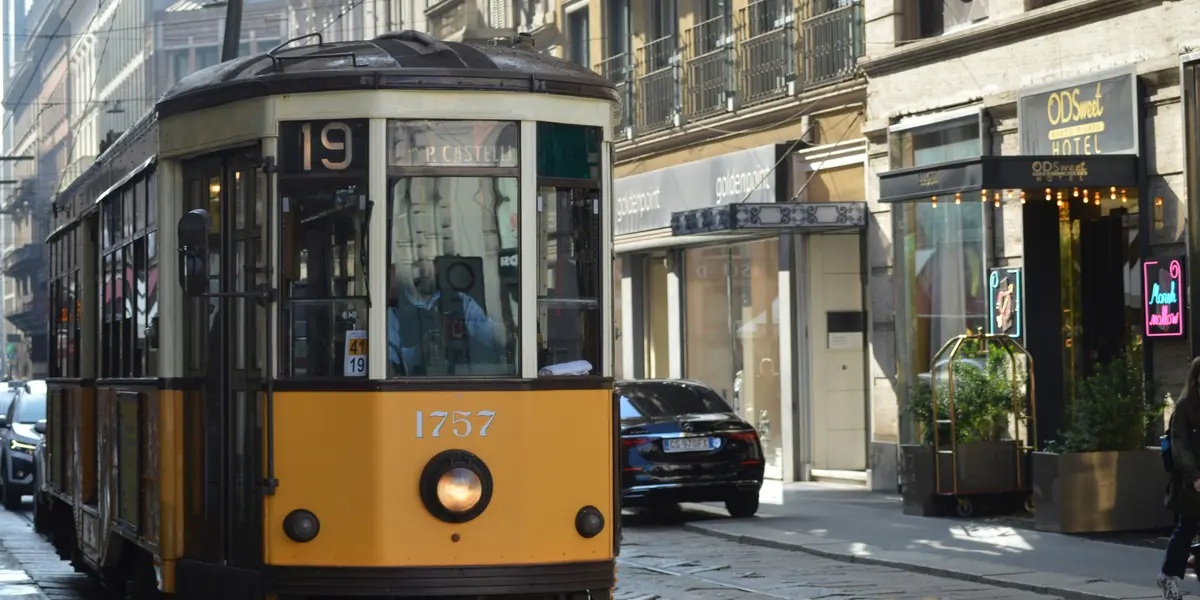 Imagen del Tranvía eléctrico en Milán